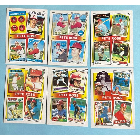 1986 6 cardset-Pete Rose #2-7. The Pete Rose Years (guc) - Picture 1 of 2
